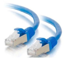 C2G  CG00805  CG00805              Ethernet Network Patch Cable, Snagless, STP, Cat 6, RJ45 Male to RJ45 Male, 4-Pair 26 AWG Conductor, 25’ Length, FMPE Insulation, PVC Blue Jacket