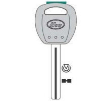 KABA ILCO CORP  KK7-PT NS  IAX00003020              Vehicle Key Blank, Transponder Key, Brass, Nickel Plated, For Kia