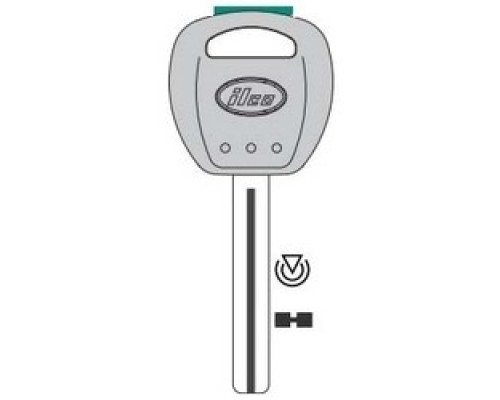 KABA ILCO CORP  KK7-PT NS  IAX00003020              Vehicle Key Blank, Transponder Key, Brass, Nickel Plated, For Kia