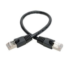 TRIPP LITE N262-001-BK        Cat6a 10G-Certified Snagless Shielded STP Network Patch Cable RJ45 M/M , PoE, Black, 1 ft.