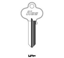 KABA ILCO CORP  1011 NP A02  AL4506400B              Cylinder Lock Key Blank, 5-Pin, Brass, Nickel Plated, 2 Price Group, For Corbin/Russwin