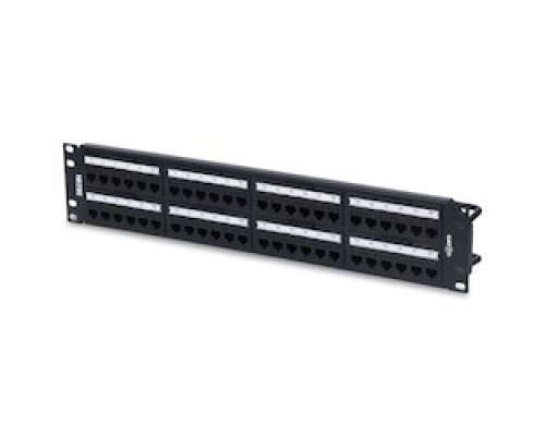BELDEN RV6PPF2U48BK        CAT6+ REVConnect Patch Panel 48-port, 2U, Black Preloaded