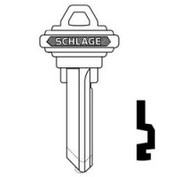 SCHLAGE ALLEGION BRAND  35-131-H-XQ06-878        Door Lock Cylinder Key Blank, Classic, Conventional, Plain Bow, 6-Pin Cylinder, H Keyway, Nickel Silver, With DO NOT DUPLICATE Stamp