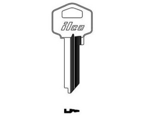 KABA ILCO CORP  TE4 NP A14               Cylinder Lock Key Blank, Brass, Nickel Plated, 14 Price Group, For Tesa