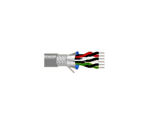 BELDEN  9805 0601000               Multi-Conductor - Low Capacitance Computer Cable for EIA RS-232/422 3-Pair 28 AWG PP SH PVC Chrome