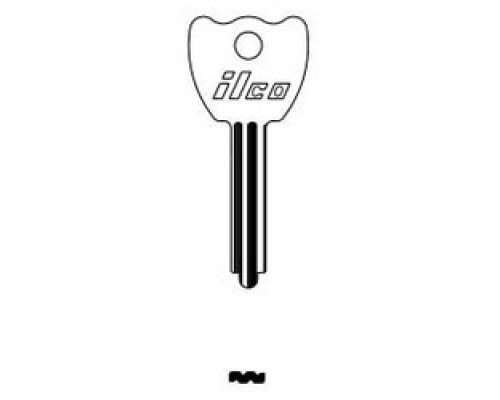 KABA ILCO CORP  R1286E ST A08  AD22313056              Key Blank, Steel, Nickel Plated, 8 Price Group, For Master