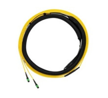 PANDUIT F9UYP5555ANF050        HD Flex Fiber Trunk Cable, OS2, 24-Fiber, Indoor Small Diameter, OFNP Plenum , MPO F to MPO F , Standard IL, Aqua Jacket, Polarity A, 50ft