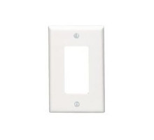 LEVITON  80601-W               1-gang Decora/gfci Device Decora Wallplate, Midway Size, Thermoset, Device Mount, White