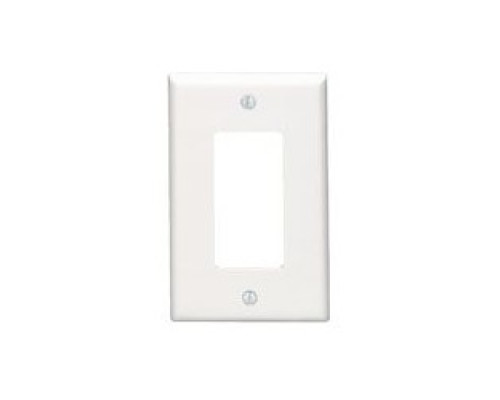 LEVITON  80601-W               1-gang Decora/gfci Device Decora Wallplate, Midway Size, Thermoset, Device Mount, White