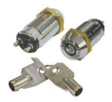 SECO-LARM USA INC  SS-095-1H1               Key Lock Switch, Tubular, #1301 Key, Momentary ON/Shunt OFF, Maintained OFF, 2-Terminal, SPST, 12 Volt DC, 2 Ampere