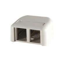 ORTRONICS  404TJ2  OR-404TJ2              TracJack Plastic Surface Mount Box for two modules, Fog White