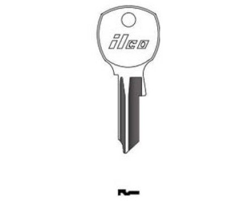 KABA ILCO CORP  1646 NP A03  AA00019472              Cylinder Lock Key Blank, Brass, Nickel Plated, 3 Price Group, For USPS