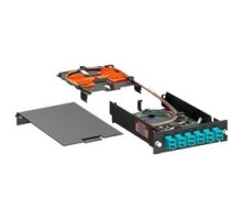 LEVITON  SPLCS-12A               Pigtail Fusion Splice Module, Duplex, OM3, LC Adapter, LC/PC Pigtail, 12-Fiber, 4.937