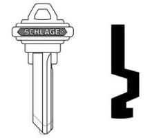 SCHLAGE ALLEGION BRAND  35-056-F        Door Lock Cylinder Key Blank, Classic, Conventional, Embossed, Standard Bow, Control, F Keyway, Nickel Silver