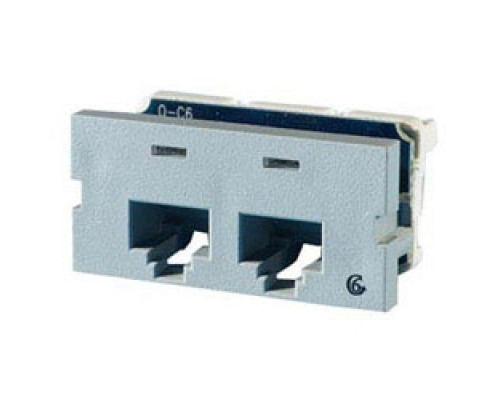 ORTRONICS  S22600-78               Series II, two-port Clarity 6,T568A/B, 180 degree, Wiremold Gray