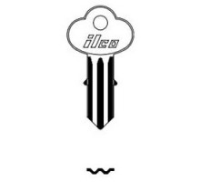 KABA ILCO CORP  C1041DN NP A08  AA40126012              Cylinder Lock Key Blank, Double-Sided, Brass, Nickel Plated, 8 Price Group, For Chicago