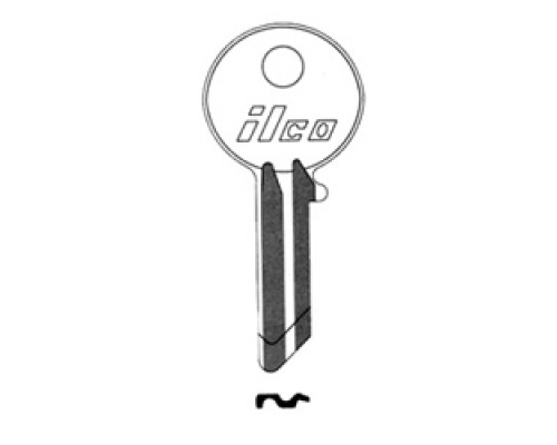 KABA ILCO CORP  997E NP A02  Y52              Cylinder Lock Key Blank, 5-Pin, Small, Brass, Nickel Plated, 2 Price Group, For Yale