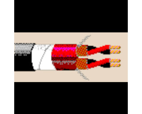 BELDEN BAV 1916A B591000        Multi-Conductor Cable. FleXnake, 24 AWG stranded 41x40 bare copper conductor, polyolefin insulation, individually shielded with double serve 