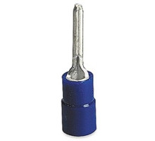THOMAS & BETTS  18RA-47PT               Vinyl-insulated Pin Terminal, Length .85 Inches, Pin Length .390 Inches, Diameter .075 Inches, Wire Range #22-#18 AWG, Color Red, Copper, Tin Plated