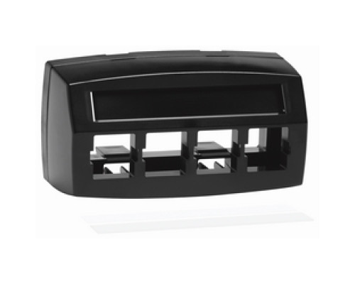 COMMSCOPE ENTERPRISE SOLUTIONS  760118240  M14CE-E -003 FACEPLATE 0.08 SNAP              Faceplate, M14CE-E Type Furniture, Four Port, Black