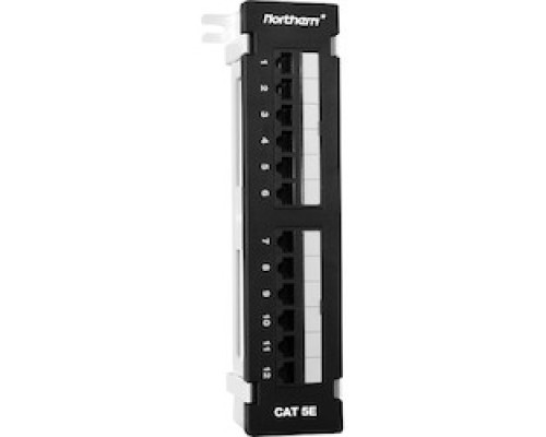 NORTHERN  NPP5E12PM               CAT 5E 12 Port Patch Panel 89D, Preloaded