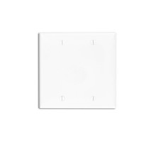 LEVITON  80725-W               2-Gang No Device Blank Wallplate, Standard Size, Thermoplastic Nylon, Box Mount, - White