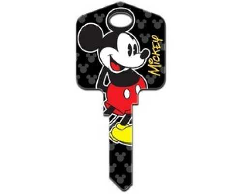 HOWARD KEYS  KW-D82               Decorative Key Blank, Kwikset, Disney Mickey Mouse Design