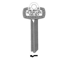KABA ILCO CORP  1A1D1 NS A30  IAR63826153              Key Blank, Look-Alike, D Keyway, Natural Nickel Silver, 5 Price Group, For Best/Falcon