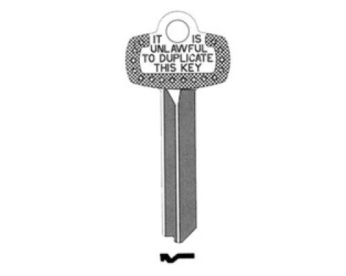 KABA ILCO CORP  1A1D1 NS A30  IAR63826153              Key Blank, Look-Alike, D Keyway, Natural Nickel Silver, 5 Price Group, For Best/Falcon