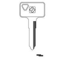 KABA ILCO CORP  KW14R NP A10  AF00007222              Vehicle Key Blank, Brass, Nickel Plated, 10 Price Group, For Kawasaki Motorcycle