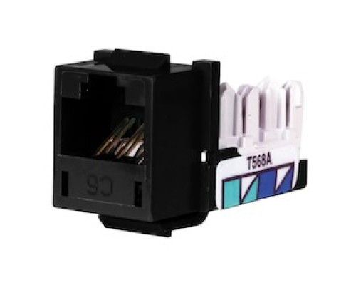 HUBBELL PREMISE WIRING  HXJ6BK24               JACK, HXJ,CAT6,8POS,UNI    A/B,BK,24PK BLACK