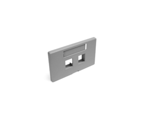LEVITON 49910-HG2        QuickPort Modular Furniture Faceplate, 2-Port, Grey Herman Miller