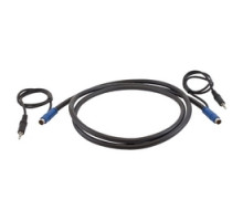 HUBBELL PREMISE WIRING  VGA36P100BK               Copper Solutions, Patch Cord, AV, 8-Pinand 3.55 MM Stereo, Plenum Rated, 100’ Length, Black