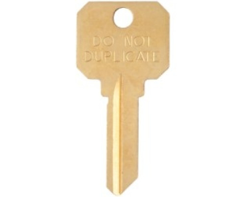 KABA ILCO CORP  DND-SC1-250PK BR A02  IAB00000170              Cylinder Lock Key Blank, 5-Pin, Do Not Duplicate, Natural Brass, 2 Price Group, For Schlage, 250 each per Pack