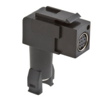 HUBBELL PREMISE WIRING  SFAVCN               Snap-Fit, Audio/Video, 8-Pin Coupler, 90Degree, Female to Female, Black