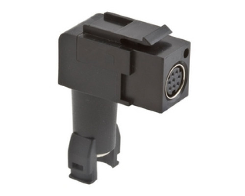 HUBBELL PREMISE WIRING  SFAVCN               Snap-Fit, Audio/Video, 8-Pin Coupler, 90Degree, Female to Female, Black