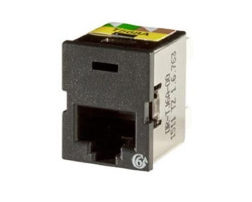 ORTRONICS  TJ6A-00               Clarity Cat6a TracJack, T568A/B, 8 Position, Black 180 degree