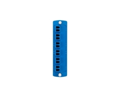 LEVITON 5F100-2LL        Opt-X Precision Molded Plate Blue , Single-mode OS1/2, Duplex LC, 12 Fibers, Zirconia Ceramic Sleeve