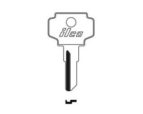KABA ILCO CORP  K1122N NP A13               Cylinder Lock Key Blank, Brass, Nickel Plated, 13 Price Group, For Bargman