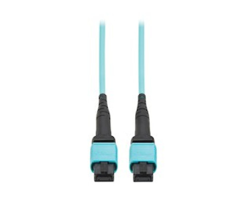 TRIPP LITE N845A-03M-12TAA        Eaton Tripp Lite Series 100G Multimode 50/125 OM4 Fiber Optic Cable 12F MTP/MPO-PC F/F , Type-A Polarity, OFNP, Aqua, 3 m 9.8 ft. , TAA