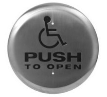 CAMDEN DOOR CONTROL  CM-60/4               Door Activation Device Push Plate Switch, Round, SPDT, Momentary, 1 or 2-Gang, 12/24 Volt AC/DC, 6