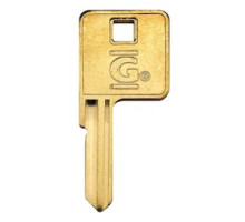 GENERAL LOCK  KB AM4 S BR               Padlock Key Blank, 6-Pin AM4 Keyway, Square Offset Bow, Brass
