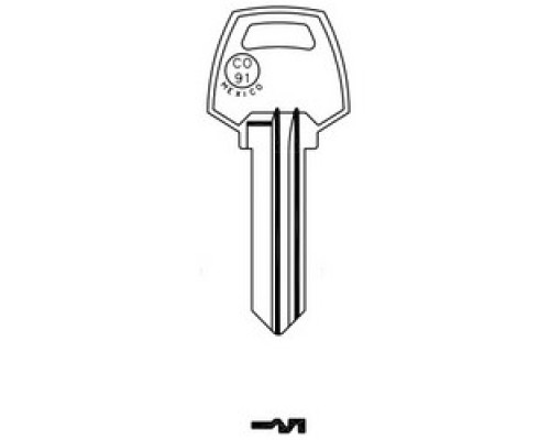 JMA USA  COR-63E BR 1               Door Key Blank, CO91, Brass, For Corbin