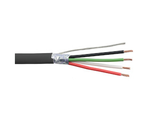 LIBERTY AV  22-4C-PSH-BLK-500               Liberty Black Commercial Grade General Purpose 22 AWG 4-Conductor Plenum Shielded Cable