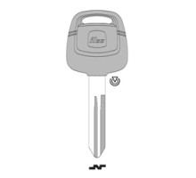 KABA ILCO CORP  NI02T NS  IAX00001503              Vehicle Key Blank, Transponder Key, Natural Nickel Silver, For Nissan