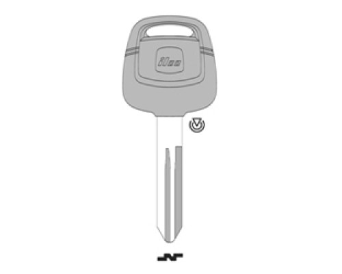 KABA ILCO CORP  NI02T NS  IAX00001503              Vehicle Key Blank, Transponder Key, Natural Nickel Silver, For Nissan