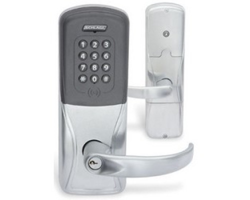SCHLAGE ALLEGION BRAND  AD300-993R70MTK-RHO-626-P6-S123-RHR CVR ONLY 134        Networked Hardwired Electronic Lock, Multi-Technology, Keypad, Rhodes Lever, Right Handed Reverse, 4 to 7 Volt DC, 250 Milliampere, Satin Chrome