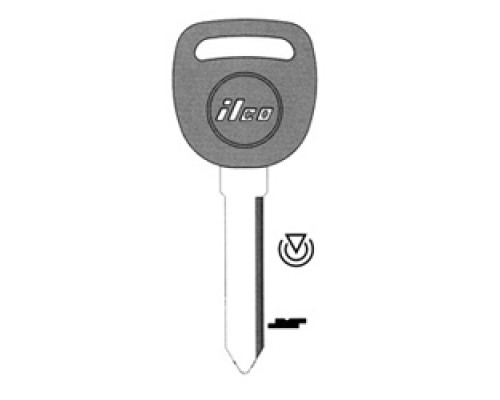 KABA ILCO CORP  B99-PT NP  IAX00000703              Vehicle Key Blank, Transponder Key, Natural Nickel Silver, For General Motors