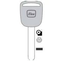 KABA ILCO CORP  HD113-PT NS  IAX00003362              Vehicle Key Blank, Transponder Key, Special Key Machine, Brass, Nickel Plated, For Honda Automobile