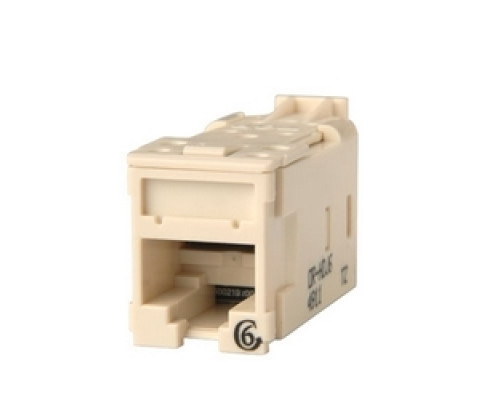 ORTRONICS  HDJ6               High Density Jack, 1-Port, Category 6, 22 to 24 AWG, 16 MM W x 40.89 MM D x 21.34 MM H, 8-Position, T568A/B, Fog White